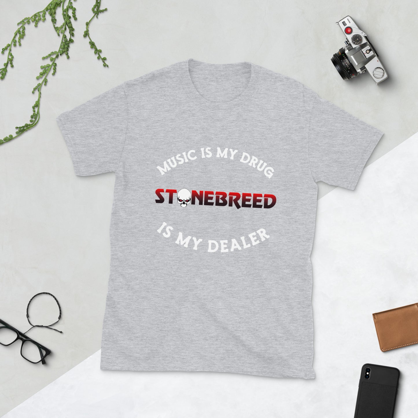 Music is my Drug STONEBREED is my dealer Short-Sleeve Unisex T-Shirt