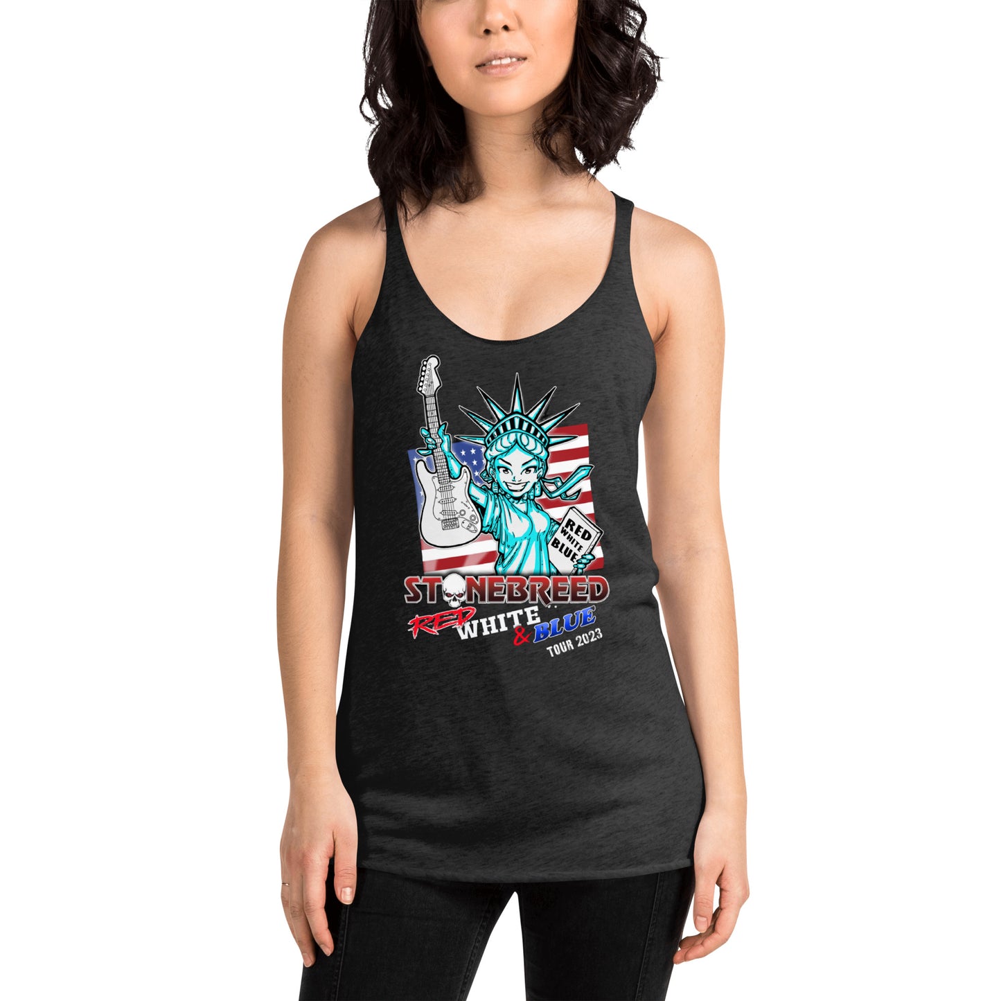 STONEBREED Red White & Blue Tour 2023 Women's Racerback Tank