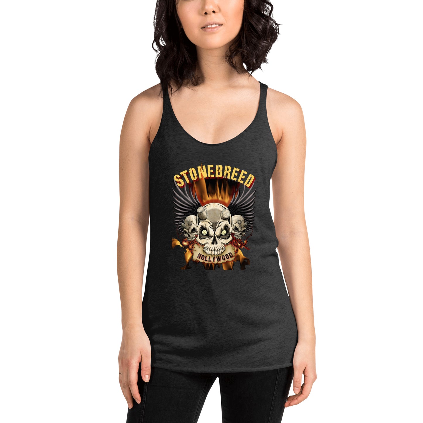 STONEBREED 3 Skulls Women's Racerback Tank