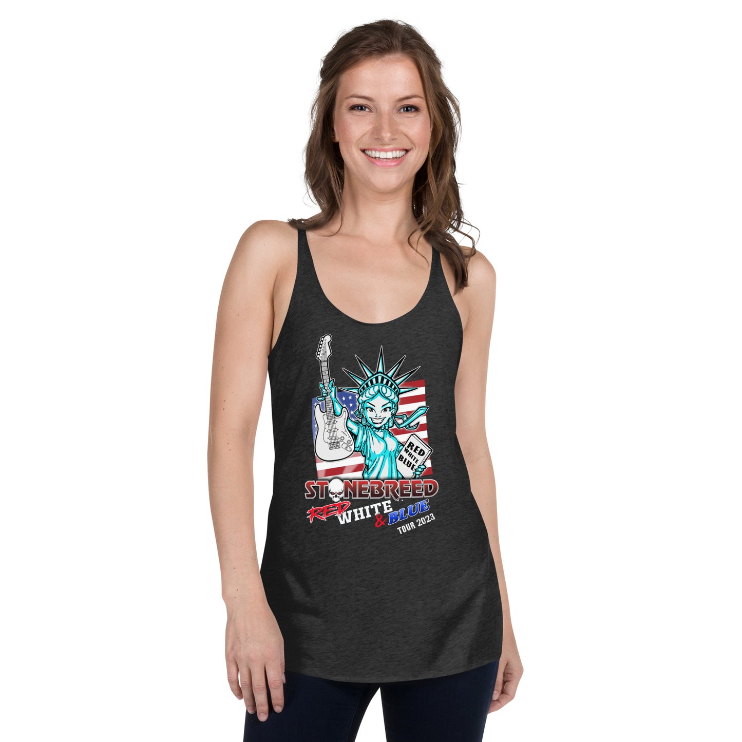 STONEBREED Red White & Blue Tour 2023 Women's Racerback Tank