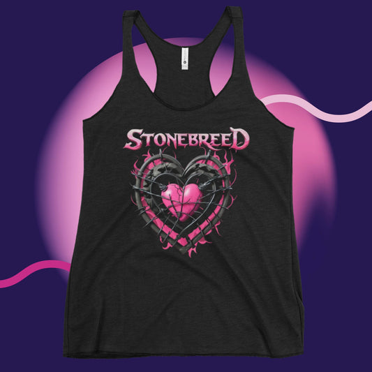 STONEBREED PINK logo Women's Racerback Tank