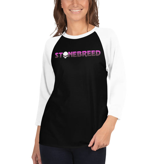 Stonebreed Pink Logo 3/4 sleeve raglan shirt